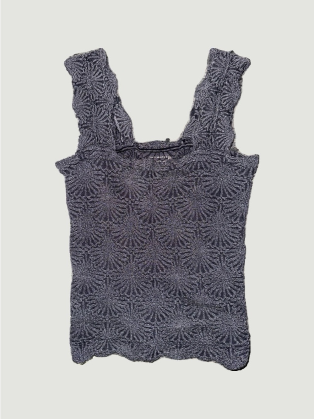 Free People Charcoal Crochet Tank Top